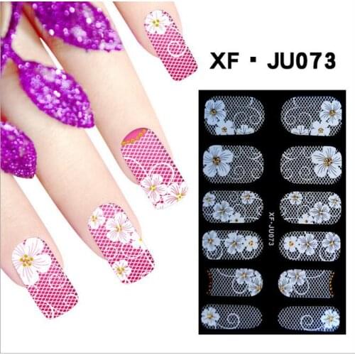 10 packs mixed lace pattern nail art sticker full cove nail wraps french nail decals nail art set free shipping