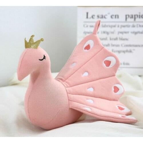 40 cm Peacock Plush Princess Style Toys for Baby Kids Appease Placating Doll Stuffed Animal Toys for Children Birthday