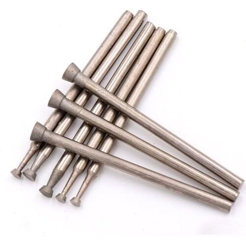 5/10/20pcs 1mm - 4mm Diamond Burr Grinding Bit 2.35mm Shank for Engraving Glass Stone Fine
