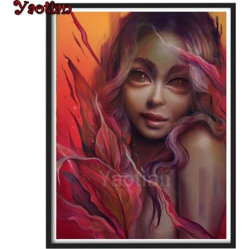 5d Full Round Diamond Painting Cartoon Girl Resin Drill Square Mosaic Home Decor Handmade Embroidery Beads Cross Stitch Kits