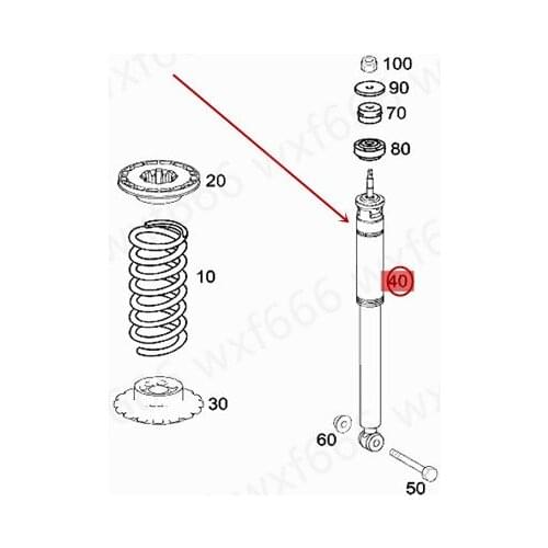1693260000 Car Rear pillar Rear shock absorber Suitable for Class A A 180mer ced es-be nz2011 Rear shock absorber
