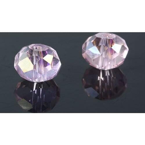 100PCS 8MM Austria Crystal Bead Rondelle Loose Faceted Glass Beads Spacers Beads for Bracelet Jewelry Making