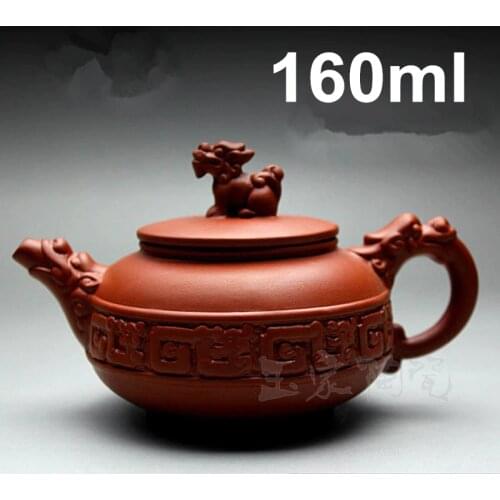 Handmade Zisha Teapot Yixing Tea Pot 160ml Kung Fu Tea Set Teapots Chinese Handmade Ceramic Sets Porcelain Kettle