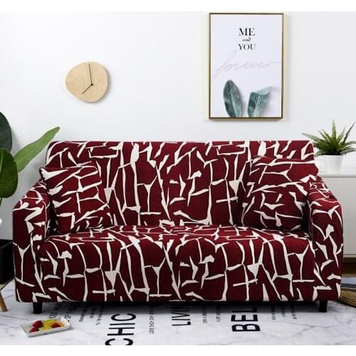 Irregular Line Sofa Cover Cotton Stretch Couch Cover Elastic Sofa Covers for Living Room Slipcovers for Armchair Furniture Cover