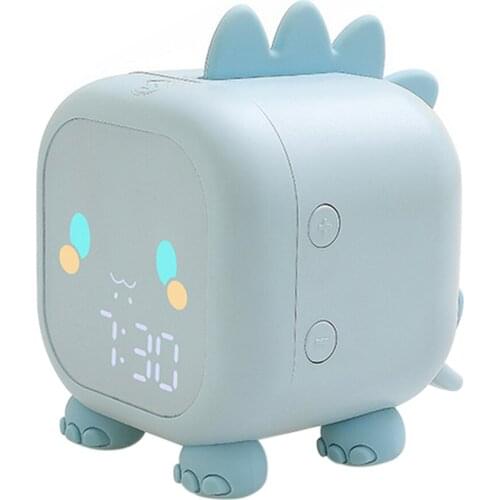 Kids Digital Alarm Clock NightLights Sleep Trainier2 Alarms 6 Ringtones Time Temperature Display Sound Control Snoozing Function