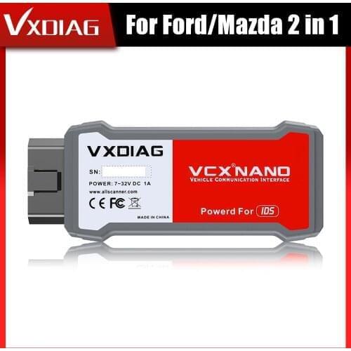 VXDIAG VCX NANO for Fo-rd IDS V122 /Ma-zda 2 in 1 Diagnostic Tool Supports Win7 Win8 Win10