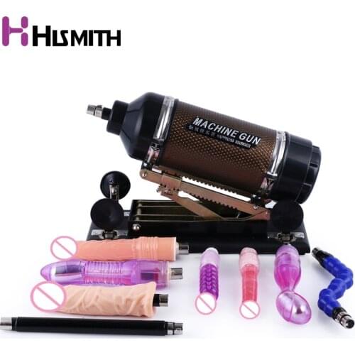 Hismith Automatic Retractable Sex Machine with 9 attachments Thrusting Dildo machine female masturbation love machine sex toys