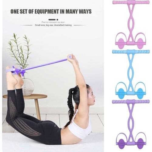 Multi-function Arm Leg Tummy Training Foot Sit-up Pedal Rally TPR Tension Resistance Pull Rope Pilates Yoga Fitness Equipment