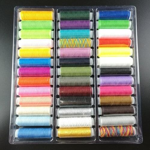 Sewing Machine Line with Thick Line Hand Stitching Household Sewing Thread Package Mail Wiring 39 Color Sewing Box Set