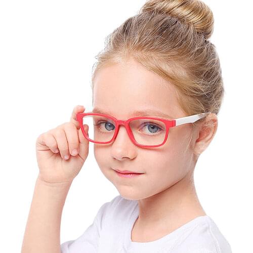 Children Anti Blue LIght Glasses Flexible Myopia Optic Frame Baby Girls Blue Light Blocking Eyeglasses Kids Reading Glasses