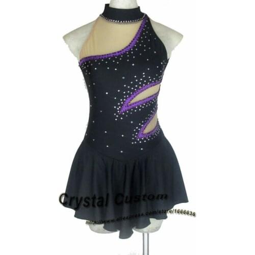 Custom Figure Skating Dresses For Girls Fashion New Brand Competition Children Ice Figure Skating Dresses Crystal DR3825