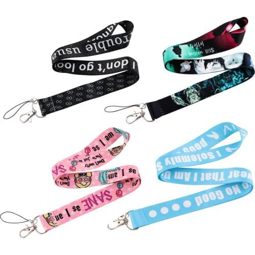 JF1018 Movie Blue Lanyard Neck Strap for Key ID Card Cell Phone Straps for USB Badge Holder DIY Hanging Rope Strap