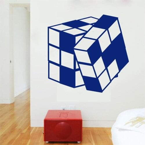 Rubiks Cube Kids Toy Mural Art Wall Sticker for Home Living Room Hotel Decoration Removable A002392