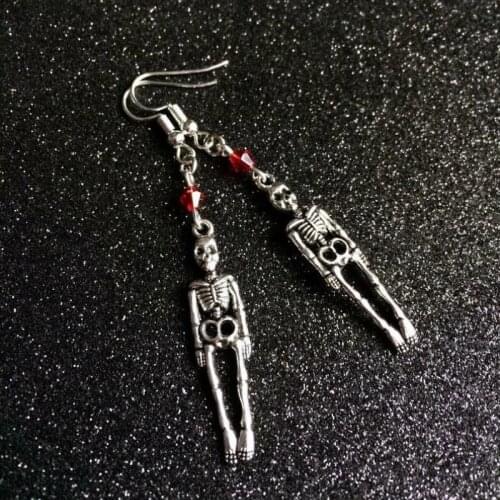 Handmade Vintage Skull Earrings for Women Gothic Punk Halloween Jewelry Party Gifts