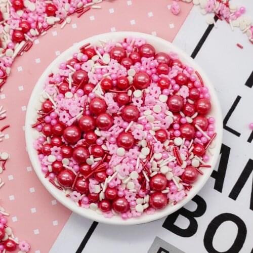 Sprinkles for Cupcakes Edible Sugar Pearls Red Pink