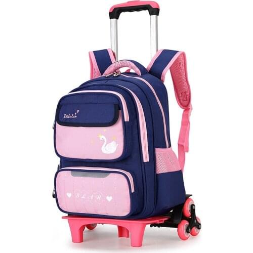 Latest Removable Children School Bags 2/6 Wheels for Girls Boys Trolley Backpack Kids Wheeled Bag Bookbag travel luggage Mochila
