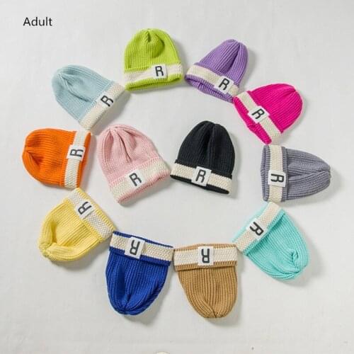 Adult Beanie Hat Winter Soft Warm Men Women Hat Candy Color Casual Cap Crochet Elasticity Applique R Knitted Hats шапка женская