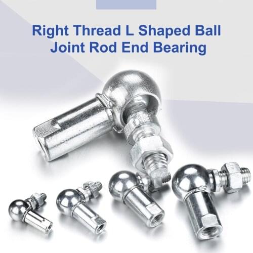 2 PCS CS8 CS10 CS13 CS16 Right Angle Ball Head Joint Rod End Bearing White Zinc Carbon Steel for Auto Car Ball Connecting Rod