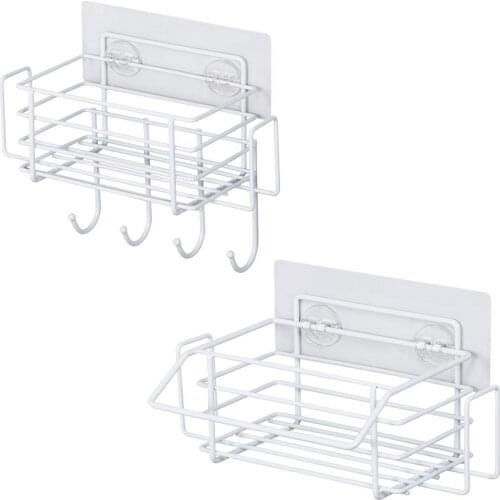 Kitchen Sink Drain Basket Sponge Soap Holder Dish Cloth Supplies Storage Rack Drying Rack Spice Organization Bottle Shelf