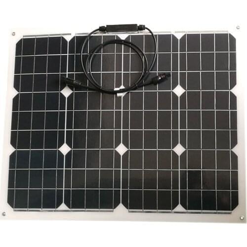 Thin Flexible Solar Panels 100w Monocrystalline Silicon Panel 50w 12v 2 Pcs Travel Solar Charger Battery Camping Caravan Car LED
