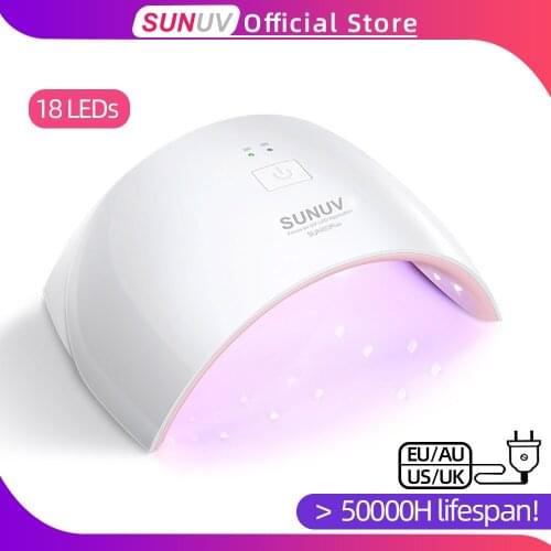 SUNUV SUN9c Plus 36W UV Light LED Nail Dryer UVLED Gel Nail Lamp Arched Shaped Lamps for Nail Art Perfect Thumb Drying Solution
