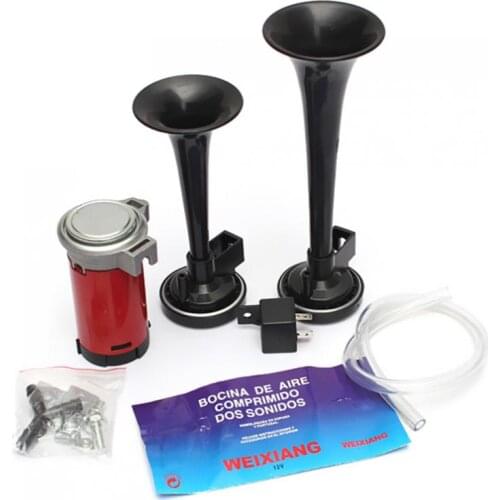 Super Loud 178db 12V Auto Car Boat Motorcycle Truck Air Horn Set Heavy Duty Trumpet Compressor Dual Tone Trumpet Ultra Loud Kit