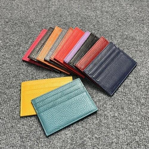 Super Slim Soft Wallet 100% Sheepskin genuine leather mini credit card wallet purse card holders Men Wallet Small