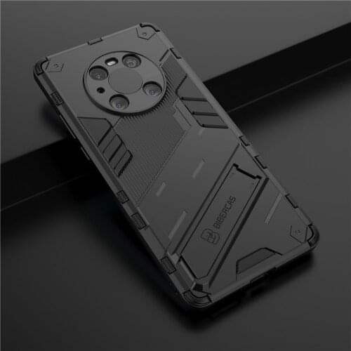 Luxury Armor Cyber Case For Huawei Mate 40 P50 Pro Stand Holder Impact Shockproof Cover for Mate 30 Pro Fundas Cases