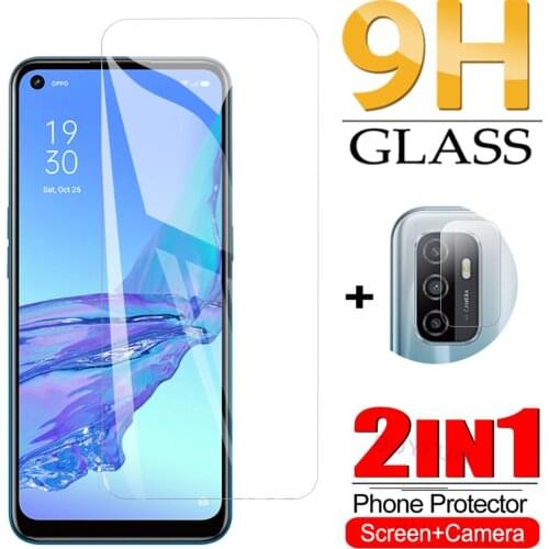 Screen + Camera Glass 2-IN-1 For Oppo A53 A53S 2020 Screen Protector On For oppo a53 a53s screen Lens Protective Tempered Glass