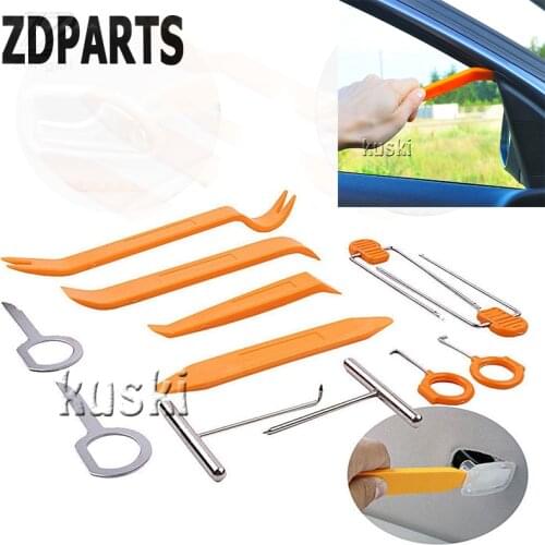 ZDPARTS 12Pcs Car Styling Multifunction Audio Panel Pry Tool For Mercedes Benz W203 W204 W211 AMG Smart Alfa Romeo 159 Mazda 3 6