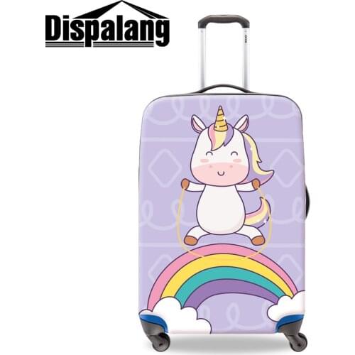Women Waterproof Luggage Protective Cover For 18-32 Inch Unicorn Printing Custom Suitcase Cover Customized Logo Case For Luggage