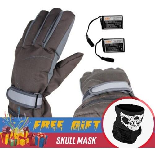 NEW Winter Motorcycle Warm heating rider Gloves heated hand back SKiing Waterproof Full finger 2000MAH 4 hours lithium gloves