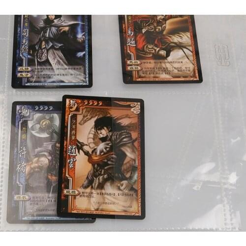 10 pcs Side Insert 9 Grid Transparent Trading Cards Album Pages Anime Game Card Cover Binder Sheets Boy Kids Holder Toy Gift