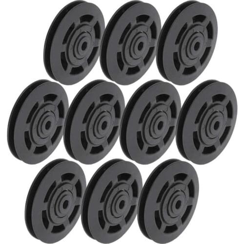 10Pcs/Set 95/100MM Bearing Pulley Wheel Universal Nylon Bearing Pulley Wheel Replacement Gym Fitness Equipment