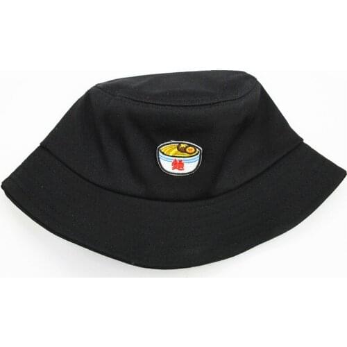 2021 Pasta Embroidery Cotton Bucket Hat Fisherman Hat Outdoor Travel Hat Sun Cap Hats for Men and Women 231