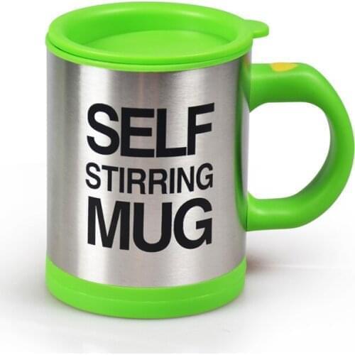60pcs/lot Automatic Plain Mixing coffee Tea cup Lazy Self strring mug button Pressing