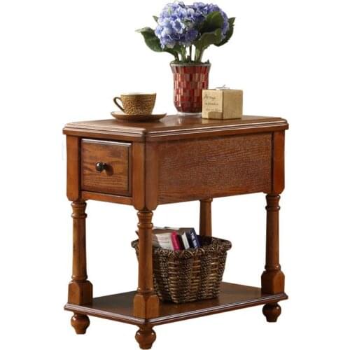 American Solid Wood Side Table Sofa Side Cabinet Corner Table Narrow Side Table Locker Simple Coffee Table Phone Table Min