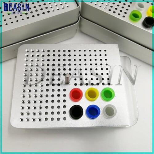 1pcs 180 Holes Dental Disinfection Burs Holder Autoclavable Sterilizer Box