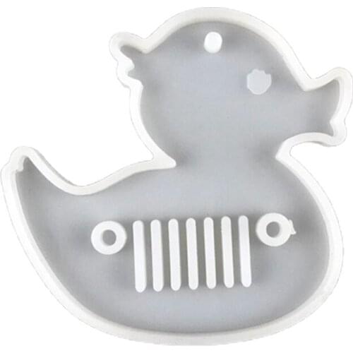 Shiny Glossy Silicone Resin Molds Diy Duck Keychain Mold DIY Keychain Pendant Jewelry Epoxy Resin Crafting Molds