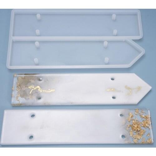 BMBY-Transparent Silicone Mold House Door Name Number Plate Resin Casting Mold DIY Resin Crafts Home Decoration Mold