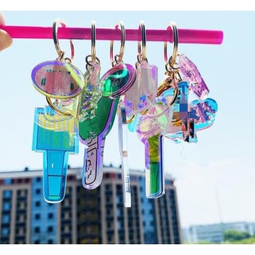 Kpop Twice Seventeen MAMAMOO NCT Keychain Pendant Seven Color Colorful Ornament Creative Keychain Lanyard new wholesale