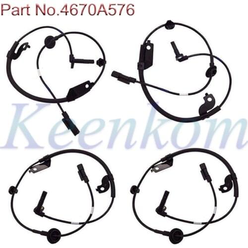 4 pcs Front Rear Wheel Speed ABS Sensor For Mitsubishi Lancer Outlander 4670A576 4670A575 4670A580 4670A579