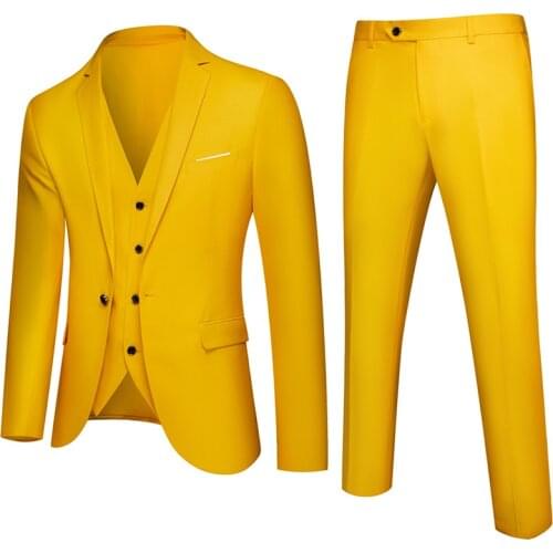 Business Suit Jacket Coat Blazers Trousers Waistcoat Mens Wedding Three Pieces Pants Vest Large Size Professional mens suits