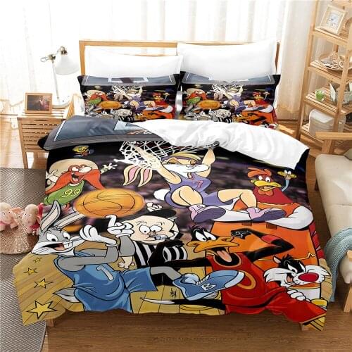 3D Anime Basketball Bedding Set Queen Bedding Duvet Cover Set Bedding Set Bed Cover Cotton Queen Bedroom Bed Cover Set Bedding