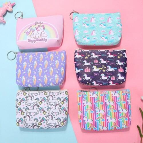 Coin Purse Mini Leather Casual Pu Coin Wallet Lady Key Bag Purse Fashion Fruits Pattern Cartoon Money Bag Organizer Earphone Bag