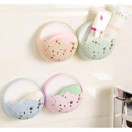 Creative bathroom strong suction cup flower soap box bathroom simple soap box kitchen wall-mounted drain Powerful Suction