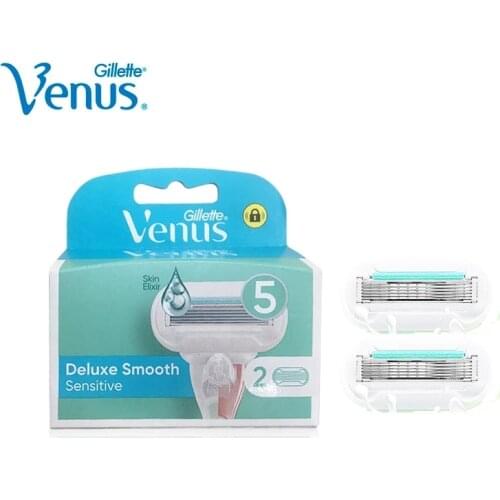 Gillette Venus Razor Blades Aloe 5 Layers Shaving Blades Suit for All Venus Holders Suitable for Sensitive Skin with Soap Bar