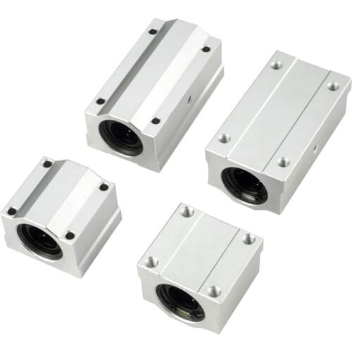 4 pcs SCS 6/8/10/12/13/16/20/25/30 UU/LUU Linear motion ball slide units Linear Ball Bearing Block CNC Router 3D printer parts
