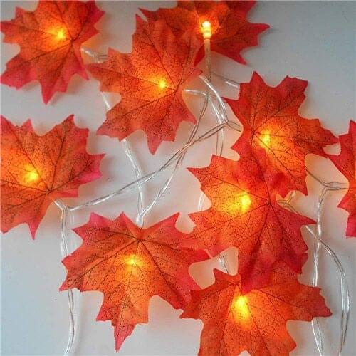 Simulation Maple Leaf 8x8cm LED Light String Christmas Light Decoration for Home Party Wedding Garland Navidad Decor Fairy Light