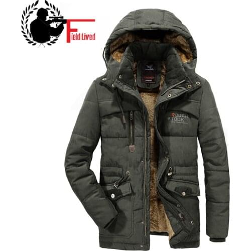 Windbreaker Winter Jacket Men Fleece Thicken Warm Military Style Jackets Mens Hooded Parka Coat Male Plus Size 5XL 6XL 7XL 8XL
